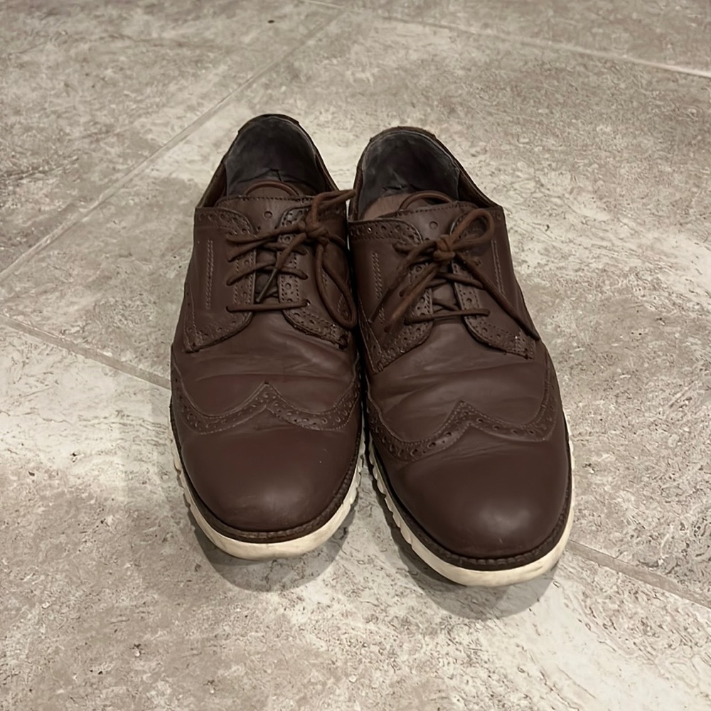 Cole Haan chocolate brown 2.zerogrand wingtips